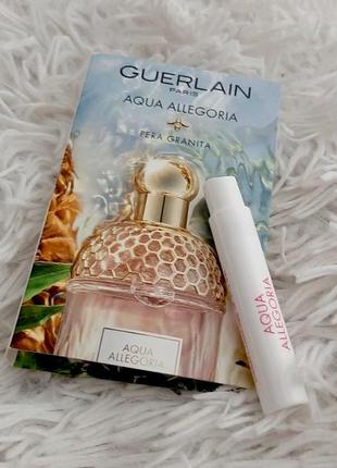 Guerlain aqua allegoria pera granita💥оригинал миниатюра пробник mini spray 1 мл книжка2 фото