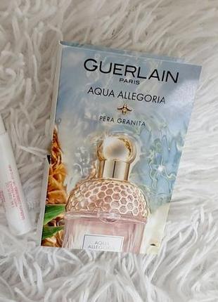 Guerlain aqua allegoria pera granita💥оригинал миниатюра пробник mini spray 1 мл книжка3 фото