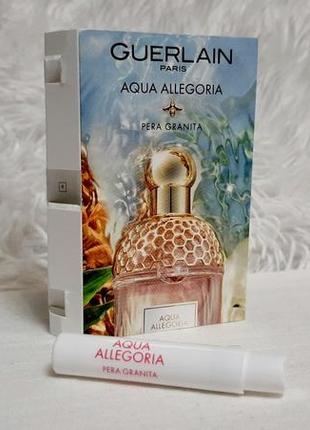 Guerlain aqua allegoria pera granita💥оригинал миниатюра пробник mini spray 1 мл книжка4 фото