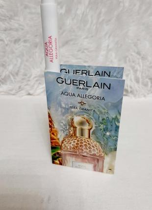 Guerlain aqua allegoria pera granita💥оригинал миниатюра пробник mini spray 1 мл книжка6 фото