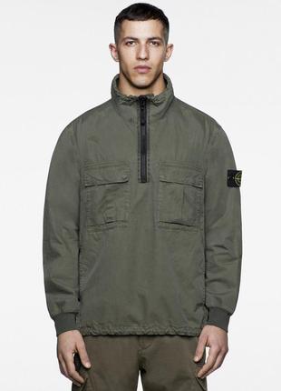 Анорак из бархатного хлопка в стиле stone island ветровка