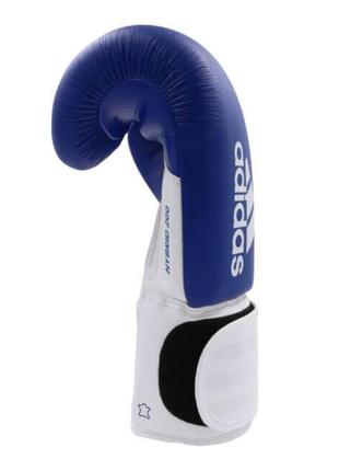 Боксерські рукавички шкіряні adidas hybrid 200 професійні тренувальні рукавички 10 oz спаринг бокс4 фото