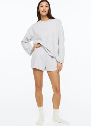 Костюм шорти кофта худі світшот віскоза 1137253002 h&m hm hm xs s m l xl xxl