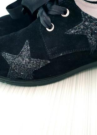 Стильные замшевые оксфорды со звездами туфли туфлы3 фото