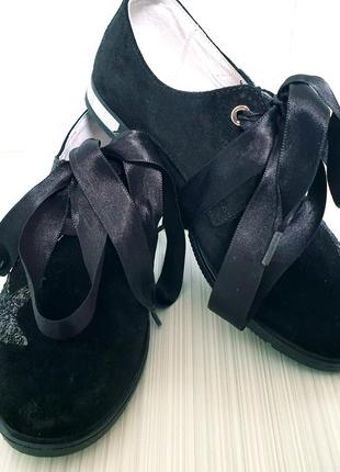 Стильные замшевые оксфорды со звездами туфли туфлы8 фото
