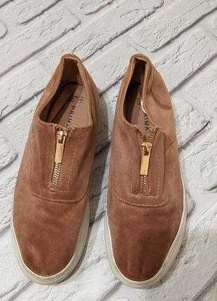 Туфли primark на низком ходу, лоферы розовые, бежевые туфли primark, женские туфли светлые