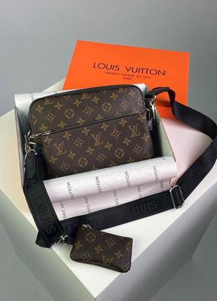 Сумка мессенджер в стилі louis vuitton +брендова упаковка безкоштовно