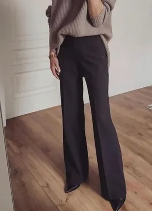 ❤️классический костюм нарядный🕴👠 черный брючный костюм клеш 🔥офисный черный брючный костюм 😍