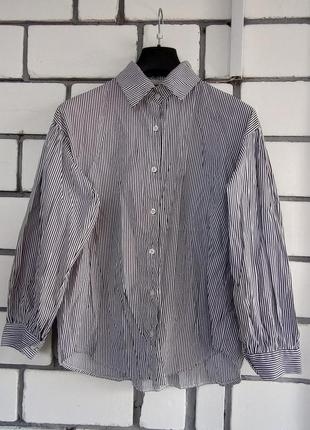 Красива котонова сорочка блуза оверсайз;  oak+fort;xs/s9 фото
