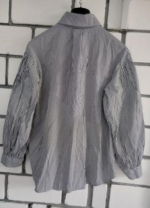 Красива котонова сорочка блуза оверсайз;  oak+fort;xs/s10 фото