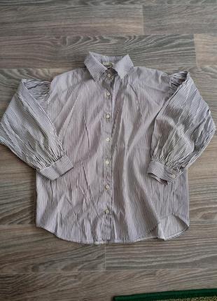Красива котонова сорочка блуза оверсайз;  oak+fort;xs/s3 фото