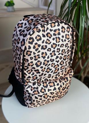 Женский стильный рюкзак леопард вместительный универсальный для города
