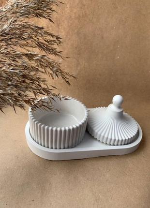 Гіпсові вироби підставки підсвічник декор для прикрас