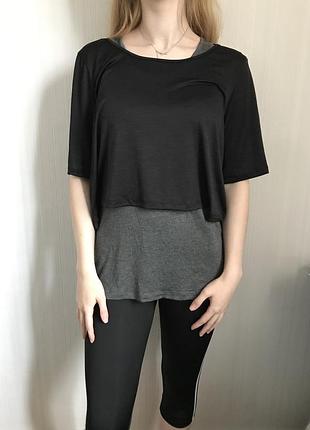 Подаійна майка+топ l/14uk/40-42eur workout