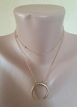 Набір кольє, ланцюжок, кулон 2 штуки