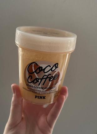 Скраб victoria secret pink coco coffee with kona coffee extract 283 гр3 фото