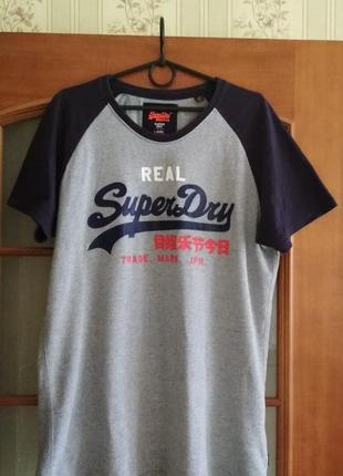 Мужская футболка superdry vintage logo tee grey серого цвета (l-xl)