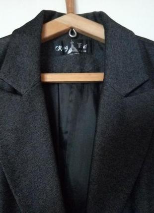Пиджак серый длиный 46-48р.2 фото
