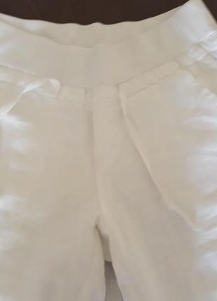 Красивые и стильные летние льняные штаны шорты бриджи5 фото