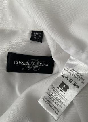 Белая рубашка мужского кроя oversized с художественным принтом5 фото