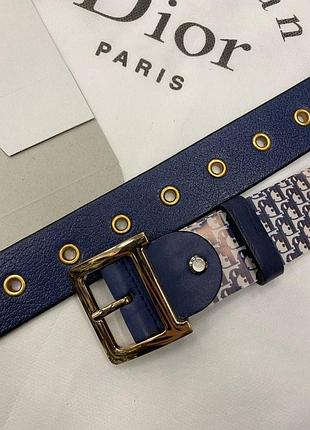 Ремень 4см туречковина из натуральной кожи, ремень 4см с коробкой, ремень кожаный, синий ремень кожа, ремень в стиле dior кристиан диор