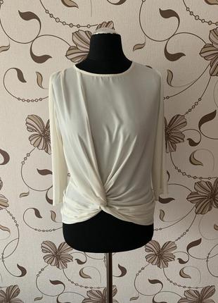 Блуза с драпировкой zara, р. хс/с