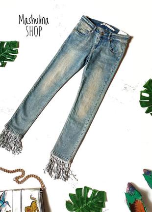 ❤️прикольные джинсы с бахромой фирмы supertrash1 фото