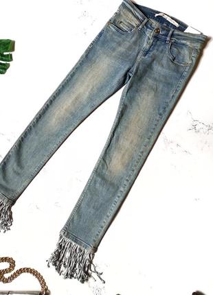 ❤️прикольные джинсы с бахромой фирмы supertrash4 фото