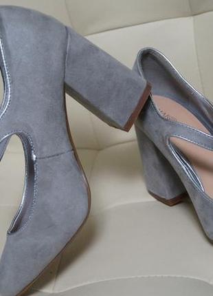 Новые туфли из искусственной замши marquiiz на устойчивом каблуке5 фото
