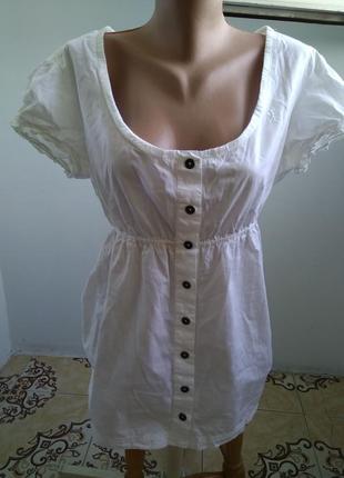 Брендовая катоновая блуза, размер xl - xxl1 фото