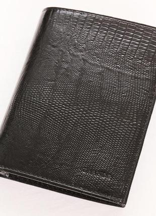 Мужское кожаное портмоне grande чёрный 1411-71 фото