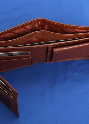 Мужское кожаное портмоне grande коричневый 15255 фото