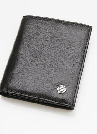 Портмоне турецкое чёрное из натуральной кожи