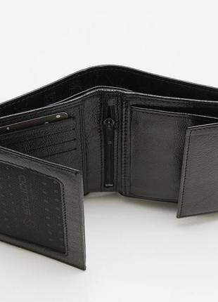 Портмоне турецкое чёрное из натуральной кожи
