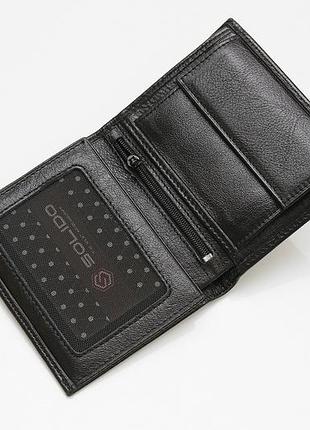 Портмоне турецкое чёрное из натуральной кожи