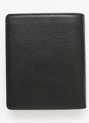 Мужское кожаное портмоне grande чёрный 15027 фото