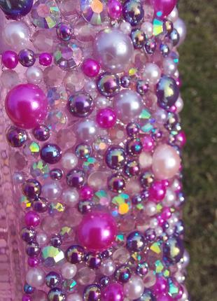 Бутылка для воды, декор стразами