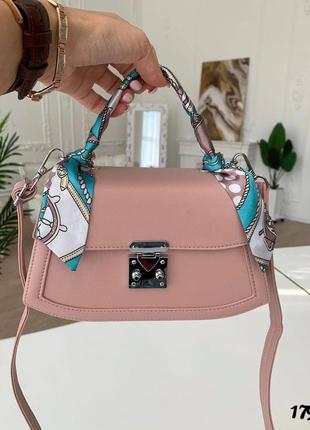 Стильна сумка клатч, пудра, рожева ❤5 фото