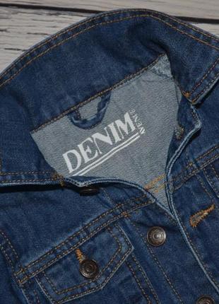 3 - 4 року 104 см обладнаний фірмовий джинсовий піджак курточка джинсовці8 фото