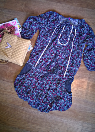 Туника.мини платье свободного кроя.низ балон