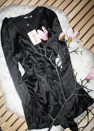 Сатинова блуза на запах, батал2 фото