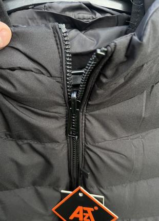 Черная мужская демисезонная двусторонняя куртка6 фото