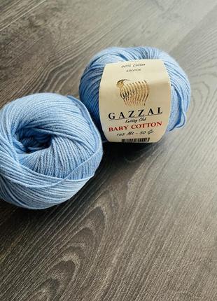 Пряжа дитяча gazzal baby cotton1 фото