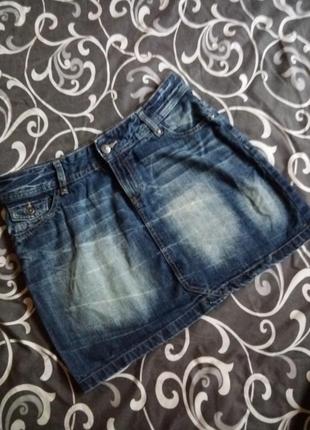 Джинсовая юбка джинс1 фото