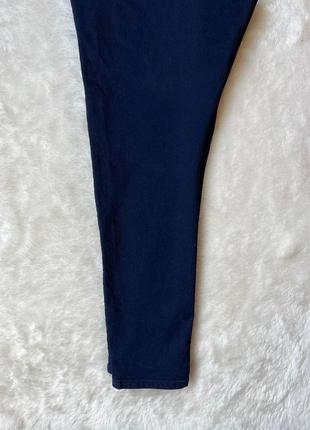 Синие женские джинсы скинни на резинке джеггинсы стрейч высокая талия посадка батал большого размера9 фото