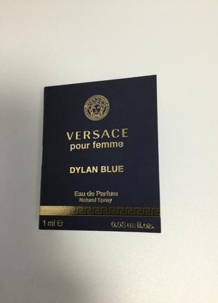 Пробник versace dylan blue pour femme парфюмированная вода, 1 мл