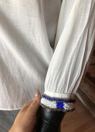 Блуза zara белая с вышивкой, размер 42-466 фото