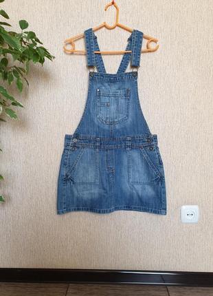 Крутой джинсовый сарафан, комбинезон юбка denim от love3 фото