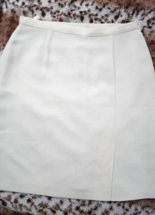 Снижка!брендовая базовая классическая юбка молочного цвета от фирмы bhs (быэйчэс2 фото