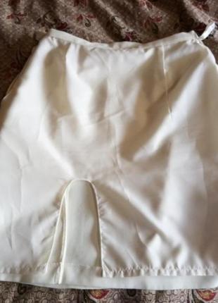 Снижка!брендовая базовая классическая юбка молочного цвета от фирмы bhs (быэйчэс3 фото